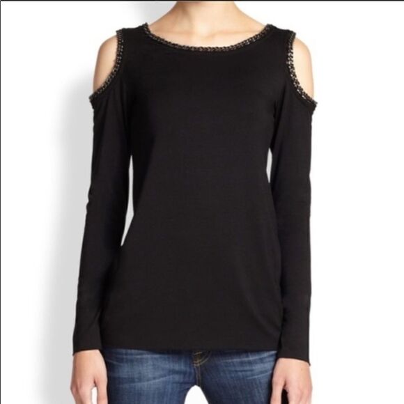 Bailey 44 Cold shoulder w/ chain detail top - Picture 1 of 11